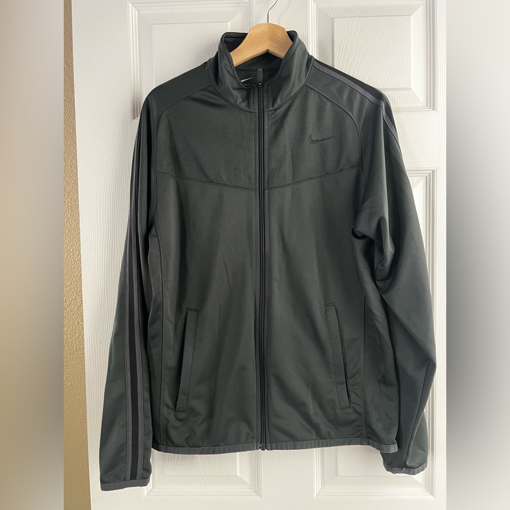 Nike Epic Mens Jacket Gray Full Zipped Track - Size S